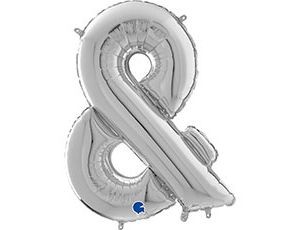 Gr БУКВА &quot;&amp;&quot; (26&quot;/66 см) Silver (1 шт.)
