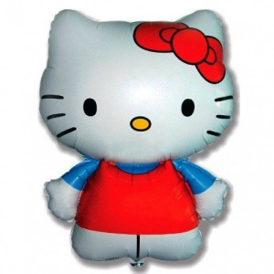 Fm (26&quot;/66 см) Фигура, Hello Kitty, Котенок с бантиком, Голубой, 1 шт.
