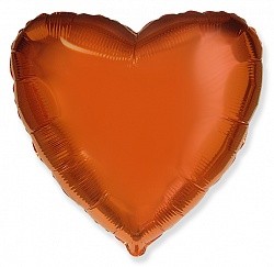 Fm (18''/45 см) /СЕРДЦЕ Металлик Orange, 1 шт.