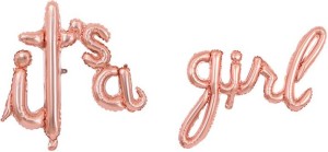 Fa (16&quot;/41 см) Мини-Надпись &quot;It`s a Girl&quot;, Розовое Золото, 1 шт.
