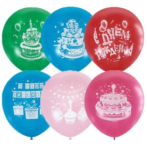 М (10&quot;/25 см) /Пастель+Декоратор (растр) 2 ст. рис Торт С ДР (50 шт.)