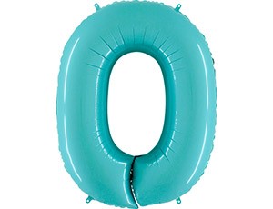 Gr (40''/102 см) /Цифра 0 Пастель Blue, 1 шт.