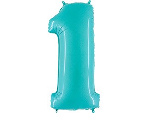 Gr (40''/102 см) /Цифра 1 Пастель Blue