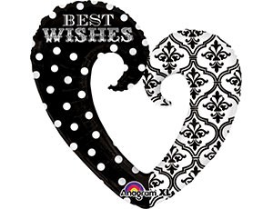 An (32''/81 см) /Best wishes Сердце Вензель
