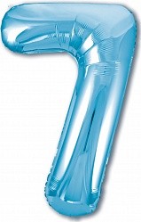 Ag (40"/102 см) Цифра, 7, Slim, Голубой, в упаковке 1 шт.