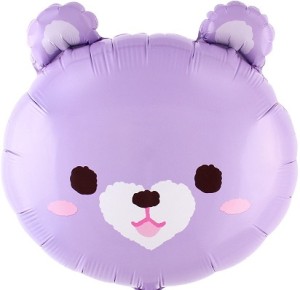 Fa (22&quot;/56 см) Фигура, Голова, Милый медведь, Сиреневый, 1 шт.