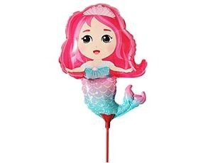 Вз (13''/33 см) Мини-фигура с клапаном + палочка, Русалочка, 5 шт.