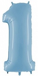 Fm (40&quot;/102 см) Цифра, 1, Голубой пастель, 1 шт.