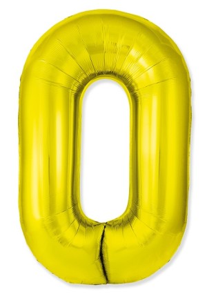 Fm (40''/102 см) Цифра, 0 Slim, Золото, 1 шт. в уп.
