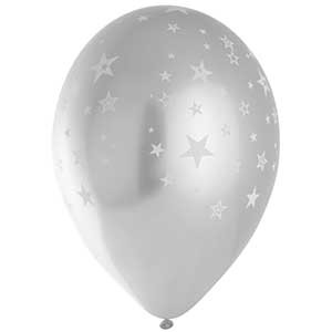Gm (14''/35 см) Шелкография Хром Silver Звезды, 25 шт.