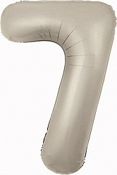 Ag (40''/102 см) Цифра, 7 Slim, Кремовый, Сатин, 1 шт. в упак.