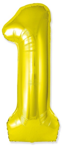 Fm (40''/102 см) Цифра, 1 Slim, Золото, 1 шт. в уп.