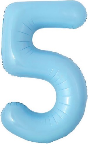 Fa (16&quot;/41 см) Мини-цифра с клапаном, 5, Голубой, 1 шт.