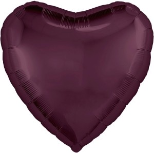 Ag (19''/48 см) Сердце, Темная вишня, 1 шт.
