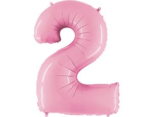 Gr (40''/102 см) /ЦИФРА 2 Пастель Pink