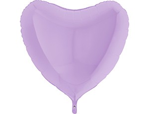 Gr (36''/91 см) СЕРДЦЕ Пастель Matte Lilac, 1 шт.