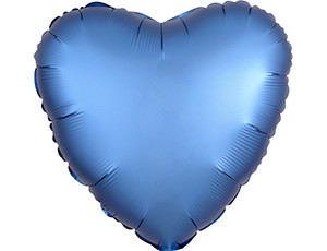 Аn (18''/46 см) СЕРДЦЕ Сатин Azure, 1 шт.