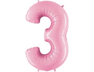 Gr (40''/102 см) /ЦИФРА 3 Пастель Pink