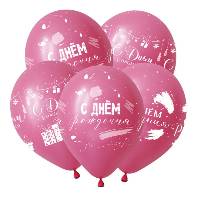 Dec (12''/30 см) СДР на розовом шаре, Розовый Пастель, 50 шт.