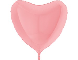 Gr (36''/91 см) СЕРДЦЕ Пастель Matte Pink, 1 шт.