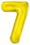 Fm (40''/102 см) Цифра, 7 Slim, Золото, 1 шт. в уп.