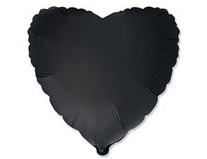 Fm (18''/46 см) СЕРДЦЕ Сатин Black, 1 шт.