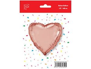 Fm (18''/46 см) СЕРДЦЕ Металлик Rose Gold Уп, 1 шт.