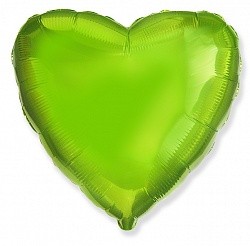 Fm (18''/45см) /СЕРДЦЕ Металлик Lime Green, 5 шт.
