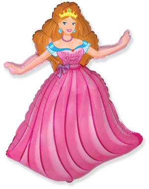 Fm (14''/36см) /Мини-фигура, Принцесса, Розовый, 5 шт