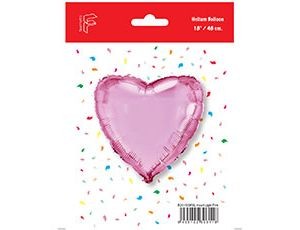 Fm (18''/45 см) /СЕРДЦЕ Металлик Pink Уп, 1 шт.