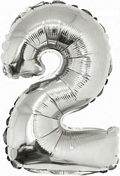 Fa (16&quot;/41 см) Мини-Цифра с клапаном, 2, Серебро, 1 шт.