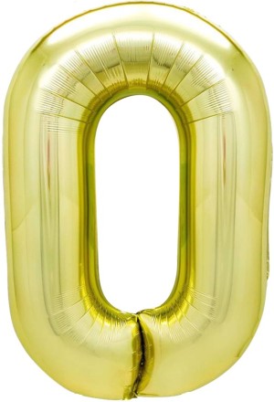 Fa (40''/102 см) Цифра, 0, Белое золото, 1 шт. в уп.