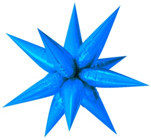 Fa 3D (26''/66 см) Звезда, Составная, Синий, 1 шт. в уп.