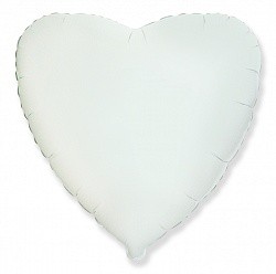 Fm (18''/45см) /СЕРДЦЕ Пастель White, 5 шт.