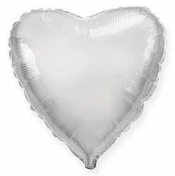 Fm (18''/45см) /СЕРДЦЕ Металлик Silver, 5 шт.