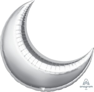 Аn (17&quot;/43 см) МЕСЯЦ Металлик Silver, 5 шт.