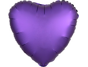 Аn (18''/46 см) СЕРДЦЕ Сатин Purple Royale, 1 шт.