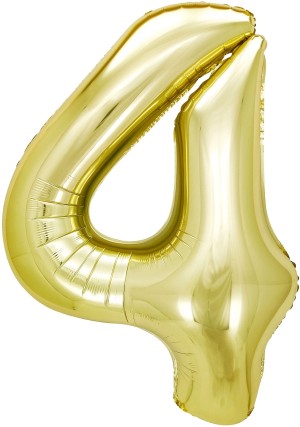 Fa (40''/102 см) Цифра, 4, Белое золото, 1 шт. в уп.