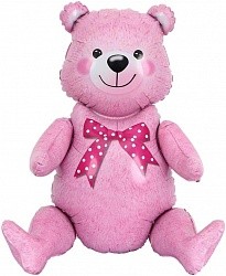 Fa (32''/81 см) Фигура, Сидячий мишка, Розовый, в упаковке 1 шт.