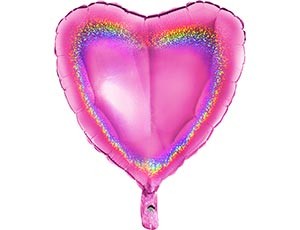 Gr (18''/46 см) СЕРДЦЕ БЛЕСК Fuxia 1 шт.