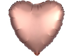 Аn (18''/46 см) СЕРДЦЕ Сатин Rose Copper, 1 шт.