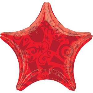 An (22''/55 см) Звезда Шары и Подарки Красная