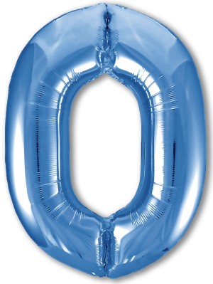 Ag (40''/102 см) Цифра, 0 Slim, Синий, в упаковке 1 шт.