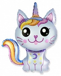 Fm (14&quot;/36 см) Мини-фигура, Котенок-единорог, Голубой, 5 шт.