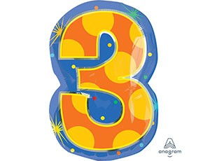 An (18''/45см) ЦИФРА 3 ФИГУРА Мульти