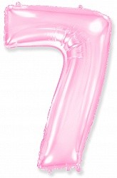 Fm (40''/102 см) Цифра, 7, Розовый пастель, 1 шт.