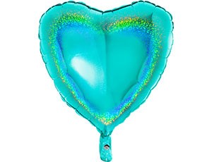 Gr (18''/46 см) СЕРДЦЕ БЛЕСК Tiffany  1 шт.