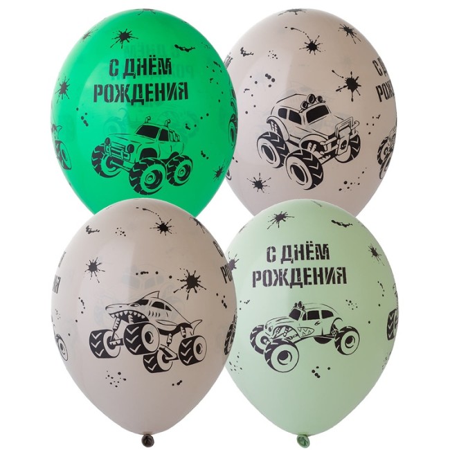 Bb (14''/35 см) /Шелкография кристалл С ДР Монстр-Трак, 25 шт.