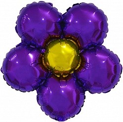 Fa (17''/43 см) Цветок, Ромашка (надув воздухом), Фиолетовый, 1 шт.