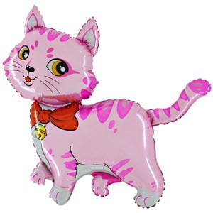 Fm (13''/33 см) /Мини-фигура, Милый котенок, Розовый, 5 шт